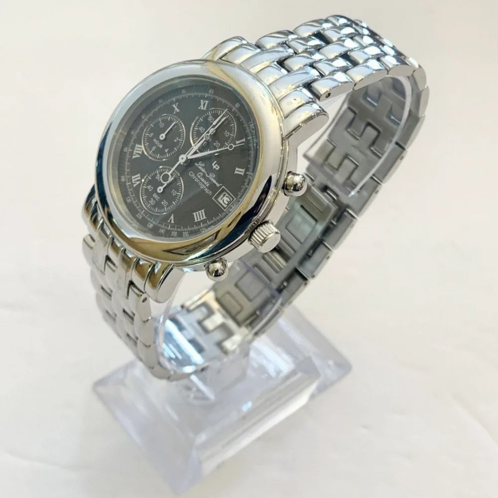 Lucien Piccard Men's Watch Chronograph Charcoal Dial Tachymeter 26499GY
